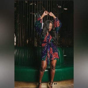 Buddy Love Adeline Sequin Wrap Dress